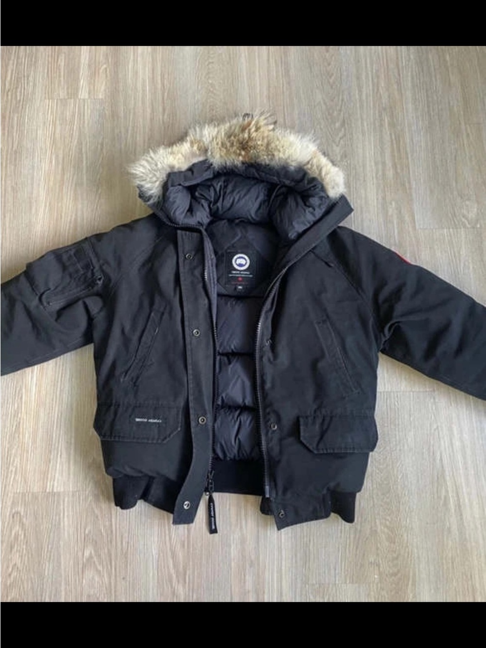 Canada Goose Black Parka Jacket with Fur-Trim Hood